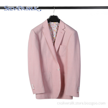 Slim Fit Casual Business Blazer Pink Party Suits